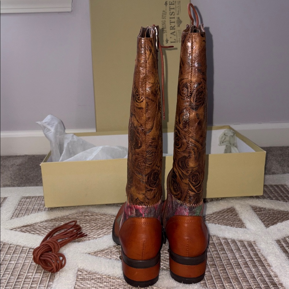 NWT L’Artiste Iconic-Cam Camel Multi boots - Picture 3 of 10